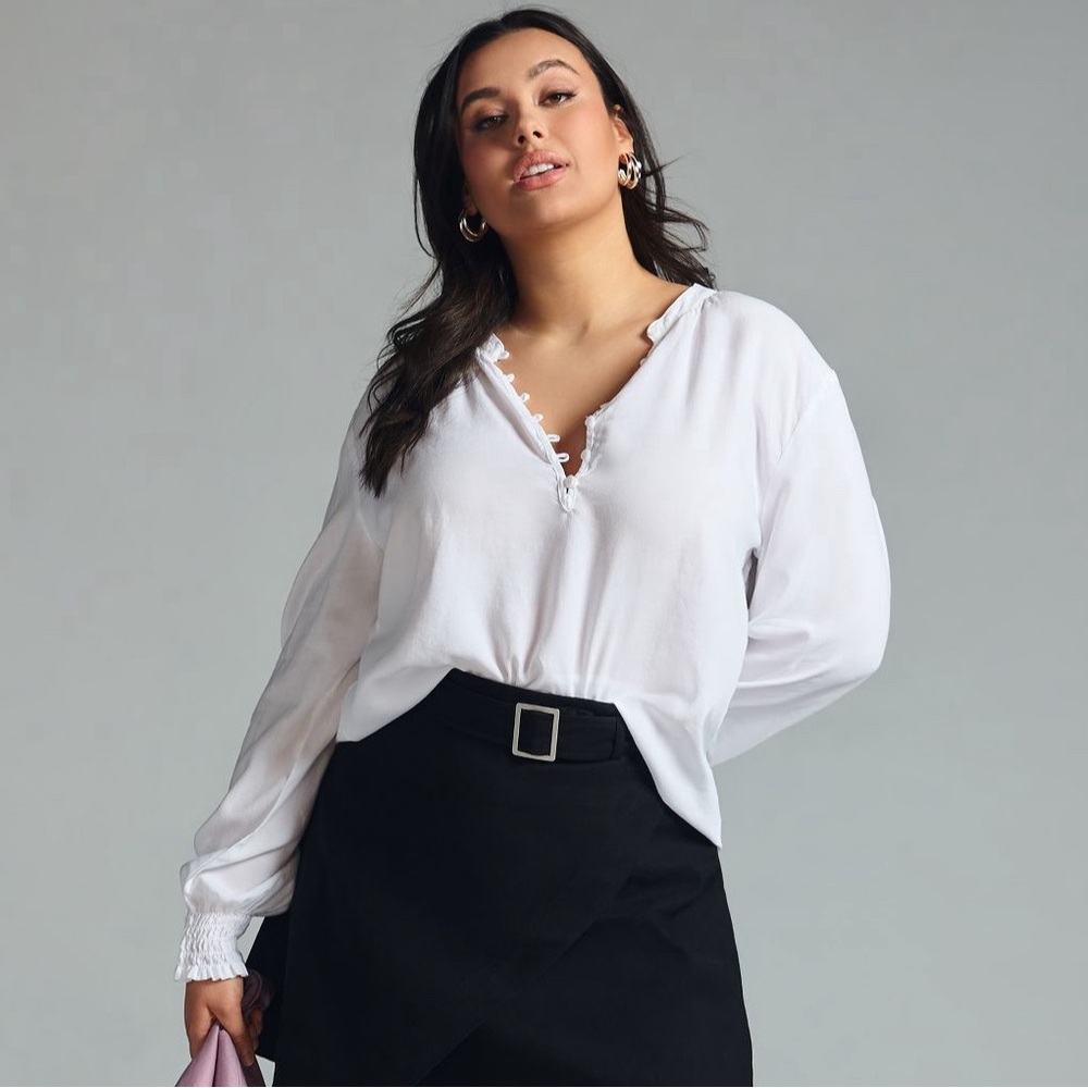 Anthropologie Cloth & Stone Henley Shirt NWT XLP